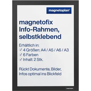 Magnetoplan Bilderrahmen Magnetofix schwarz A6 2er Set