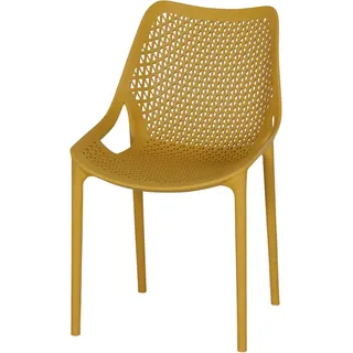 Siena Garden Stapelstuhl District mit Armlehnen Mustard