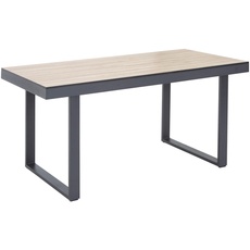 Amatio LOUNGETISCH Anthrazit, Teakfarben - 140x70x68 cm