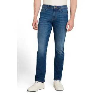 5-Pocket-Jeans TOM TAILOR "Style JOSH", Herren, Gr. 36, Länge 30, blau (used mid stone blau), Denim/Jeans, Obermaterial: 95% Baumwolle, 4% Elastomultiester, 1% Elasthan, unifarben, regular fit lang, Jeans 5-Pocket-Jeans, Regular Fit Jeans mit Stretch