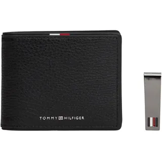 Tommy Hilfiger Herren Geschenk-Set Mini Geldbeutel und Geldscheinklammer, Schwarz (Black), Einheitsgröße