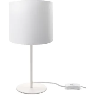 Paco Home Tischleuchte »Uni Color«, 1 flammig, Leuchtmittel E14   ohne Leuchtmittel, LED E14 Lampe, Für Wohnzimmer Und Schlafzimmer, Unifarben, Deko, weiß