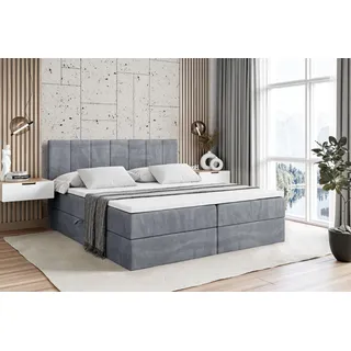 altdecor Boxspringbett 160 x 200 cm H4 Grau
