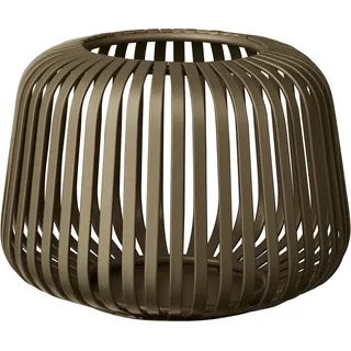 blomus Laterne LITO | Farbe Burned Metal | Größe XS | Stahl pulverbeschichtet | L 14 x B 14 x H 10,1 cm | schöner Lichteffekt | tolle Dekoration | robuste Verarbeitung