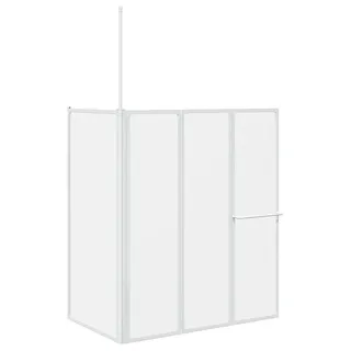 vidaXL Duschwand L-Form 70x120x137 cm 4-teilig Faltbar - Weiß