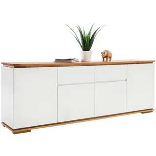 Sideboard , Weiß, Eichefarben , Holz, Holzwerkstoff , Asteiche, Eiche , massiv , 4 Fächer , 2 Schubladen , 182x81x40 cm , Typenauswahl, Beimöbel erhältlich , Kleinmöbel, Kommoden, Sideboards