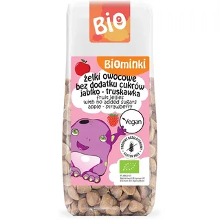 FRUCHTGELEE OHNE ZUSATZ VON ZUCKER APFEL - ERDBEERE GLUTENFREI BIO 75 g - BIOMIN