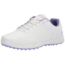 Skechers Damen Go Golf Pivot Spikeless Golfschuh, weiß/violett, 40 EU