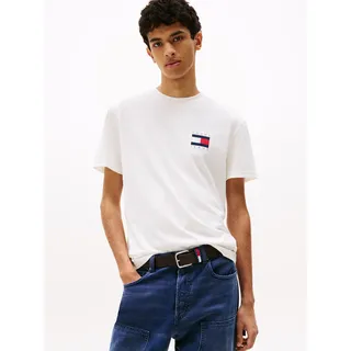 T-Shirt TOMMY JEANS "TJM REG FLAG GRAPH BCKPRNT T EXT", Herren, Gr. 3XL, beige (ecru), Single Jersey, Obermaterial: 100% Baumwolle, unifarben, regular fit normal, Rundhals, eingesetzt abgesteppte Kante, Shirts T-Shirt, Mit Rundhalsausschnitt
