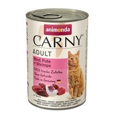 12x400g Adult Animonda Carny Hrană pisici - Vită, curcan și creveți