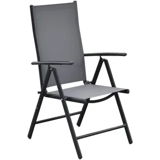Merxx Klappsessel "Amalfi" 57 x 65 x 108 cm grau 2 St.