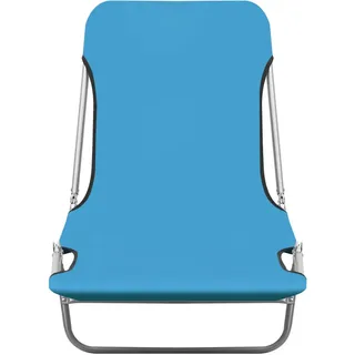 vidaXL Klappbare Sonnenliegen 2 Stk. Stahl und Stoff Blau - Blau