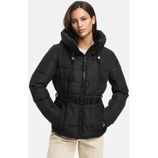 Winterjacke MARIKOO "Marikoo Himee Damen Winter Herbst Steppjacke N073", Damen, Gr. XL, schwarz, Obermaterial: 100% Polyester PES., Jacken Winterjacke