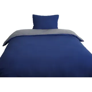 Microfaser Wende-Bettwäsche mit Reißverschluss, für Einzel- und Doppelbett 155 x 220 cm + 80 x 80 cm