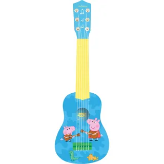 Lexibook Lexibook, Peppa Pig, Meine erste Gitarre für Kinder, 6 Nylonsaiten, 21“ lang, inkl. Anleitung, blau/gelb, K200PP