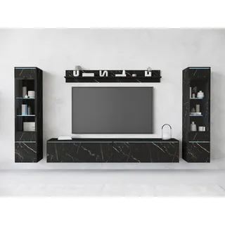 Home Affaire INOSIGN Wohnwand »VERA II« Komplett-Set, 4 Stk. tlg., schwarz