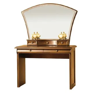 Klassische Konsole Schminkspiegel Schminktisch Frisierkomode Landhaus Model N-LT - Braun