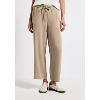 STREET ONE Damen 3716099 Wide Leg Hose, Safari Beige, 34