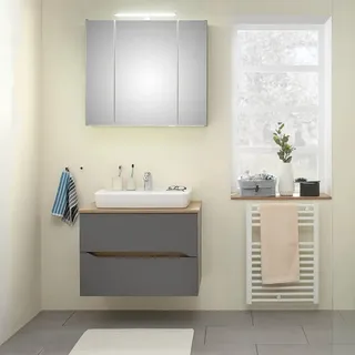 Pelipal Waschbeckenunterschrank Quickset 357 Quarzgrau Matt Touch 72 cm