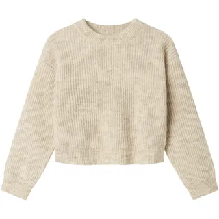 Name IT Mädchen Nkfholly Ls Boxy Short Knit Noos, Pure Cashmere, 146/152 cm