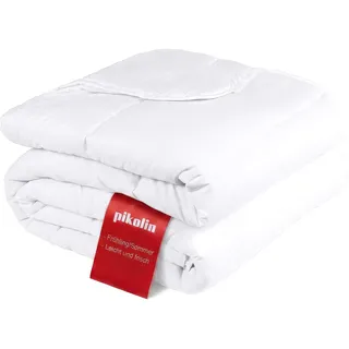 PIKOLIN Bettdecke 155 x 200 cm. Leichte Sommerdecke mit 150g Anti-Milben-Faser, Atmungsaktiv und Hypoallergen, Steppdecke für den Sommer, Hochwertige Schlafdecke, Allergikerfreundlich