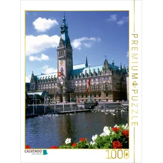 CALVENDO Puzzle Blick auf das Hamburger Rathaus 1000 Teile Puzzle hoch | Lege-Größe cm Foto-Puzzle für glückliche Stunden