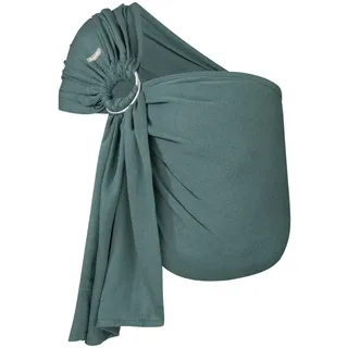 Hoppediz Ring-Sling Babytragetuch ULTRALEICHT ab Geburt, Tragetuch mit Ringen, Hüfttrage, 100% Baumwolle, Design Hamburg Forest