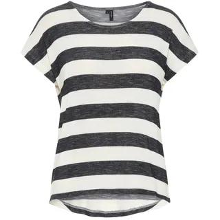 Vero Moda White-S T-Shirt Runder Halsausschnitt Baumwolle