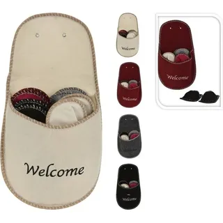 Set mit 4 Paar Gästepantoffeln aus Filz