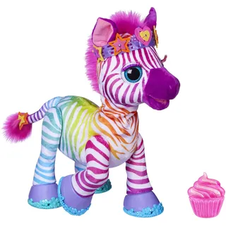 Hasbro furReal Zenya, Mein Regenbogen-Zebra, interaktives Tierchen Spielzeug für Mädchen und Jungen ab 4 Jahren