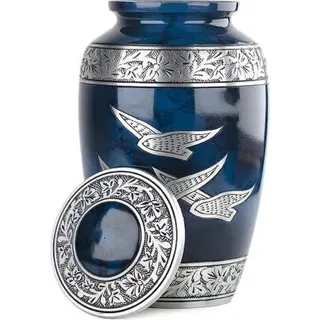 XXL Urne für Asche - 3,5 Liter - Metallurne für Menschen und Haustiere - Elegante Erinnerungsurne - Dekorative Urne