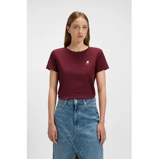 Boss ORANGE T-Shirt »Esogo Premium Damenmode« mit Artwork auf der Brust, rot