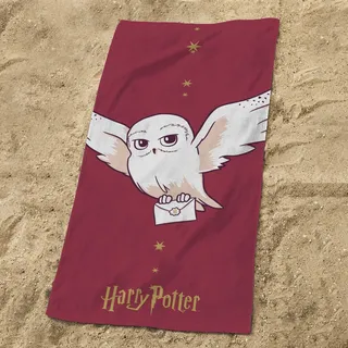 Harry Potter Starry Sky Badetuch und Strandtuch für Kinder | 100% Baumwolle | Öko-TEX | 75 x 150 cm | Bedruckt Mädchen | Bordeaux