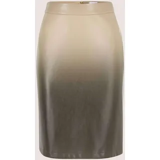 MADELEINE Sommerrock "Lederrock Eleganter Rock aus Leder-Imitat", beige, bleigrau