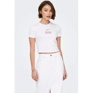 ONLY Kurzarmshirt »ONLKIRA S/S BLING O-NECK SHORT TOP JRS«