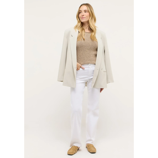 Straight-Jeans ANGELS "Lara", Damen, Gr. 38, Länge 32, weiß, Denim/Jeans, Obermaterial: 89% Baumwolle, 8% Polyester, 3% Elasthan, Jeans Straight-Jeans, Wide Leg