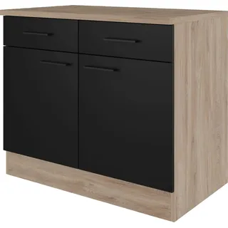 Flex-Well Unterschrank Capri 100 x 85 x 60 cm Schwarz