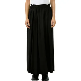 Maxirock QS, Damen, Gr. 32, schwarz, Web, Obermaterial: 100% Viskose, unifarben, regular fit lang, Röcke Maxirock, Sommerrock mit elastischem Bund und aus reiner Viskose
