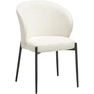 Livetastic Armlehnstuhl , Weiß , Holz, Metall, Textil , Pappel , Sperrholz , Rundrohr , 55x80x58 cm , Esszimmer, Stühle, Polsterstühle