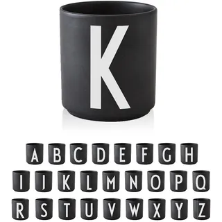 Design Letters Tasse Personalisiert (A-Z) | Kaffeebecher Porzellan | Kaffeetassen Buchstaben | Personalisierte Tasse, Personalisierte Geschenke | Tassen Schwarz | Dekorativ Tassen Buchstaben 250 Ml