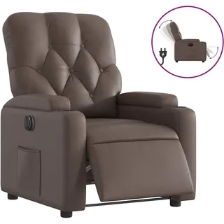 vidaXL Elektrischer Relaxsessel Braun Kunstleder - Braun