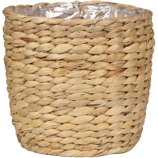 Scheurich Wasserhyazinthe 23, Korbgefäß/Korb-Pflanzgefäß/Korbtopf aus Wasserhyazinthe Farbe: Nature, 23 cm Durchmesser, 19,5 cm hoch, 7,5 l Vol.
