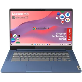 Lenovo Chromebook 14'' MediaTek MT8186 4 GB RAM 64 GB SSD ARM Mali-G52 Grafik Chrome OS blau