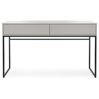 Beautysofa Konsolentisch Giana mit 2 Schubladen, 137 cm, Beige Sand , Beige, Sandfarben , Holzwerkstoff , 137x83x37 cm , Wohnzimmer, Wohnzimmertische, Konsolentische