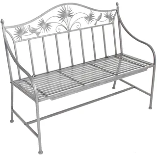 Garden Pleasure Gartenbank 111 x 52 x 84 cm Silber