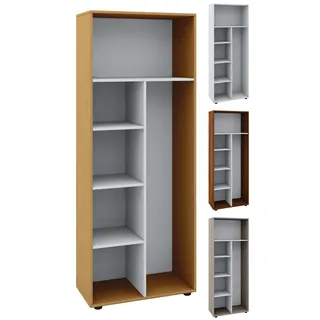 VCM Holz-Besenregal 6 Fächer Maße: . 70 x H. 178 x T. 40 cm