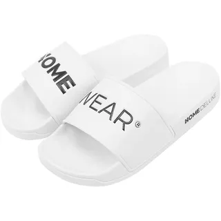 HOME WEAR PVC Pantoletten SUN Uni - Weiß |Badeschuhe,Badeschlappen ,Hausschuhe,Badelatschen,Schlappen - Weiß