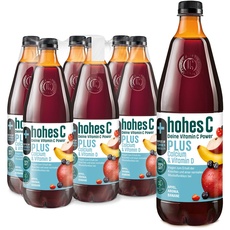 hohes C PLUS Calcium & Vitamin D (6 x 1l), 100% Saft, Apfel, Banane, Vitamin C, PLUS an Calcium und Vitamin D, ohne Zuckerzusatz, vegan, mit recyceltem PET