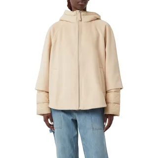 Comma Cape-Jacke aus Wollmix mit Stepp-Details