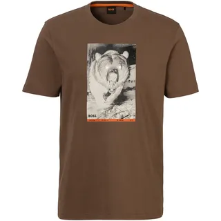 BOSS ORANGE T-Shirt »Te_Wilds«, mit Rundhalsausschnitt, braun